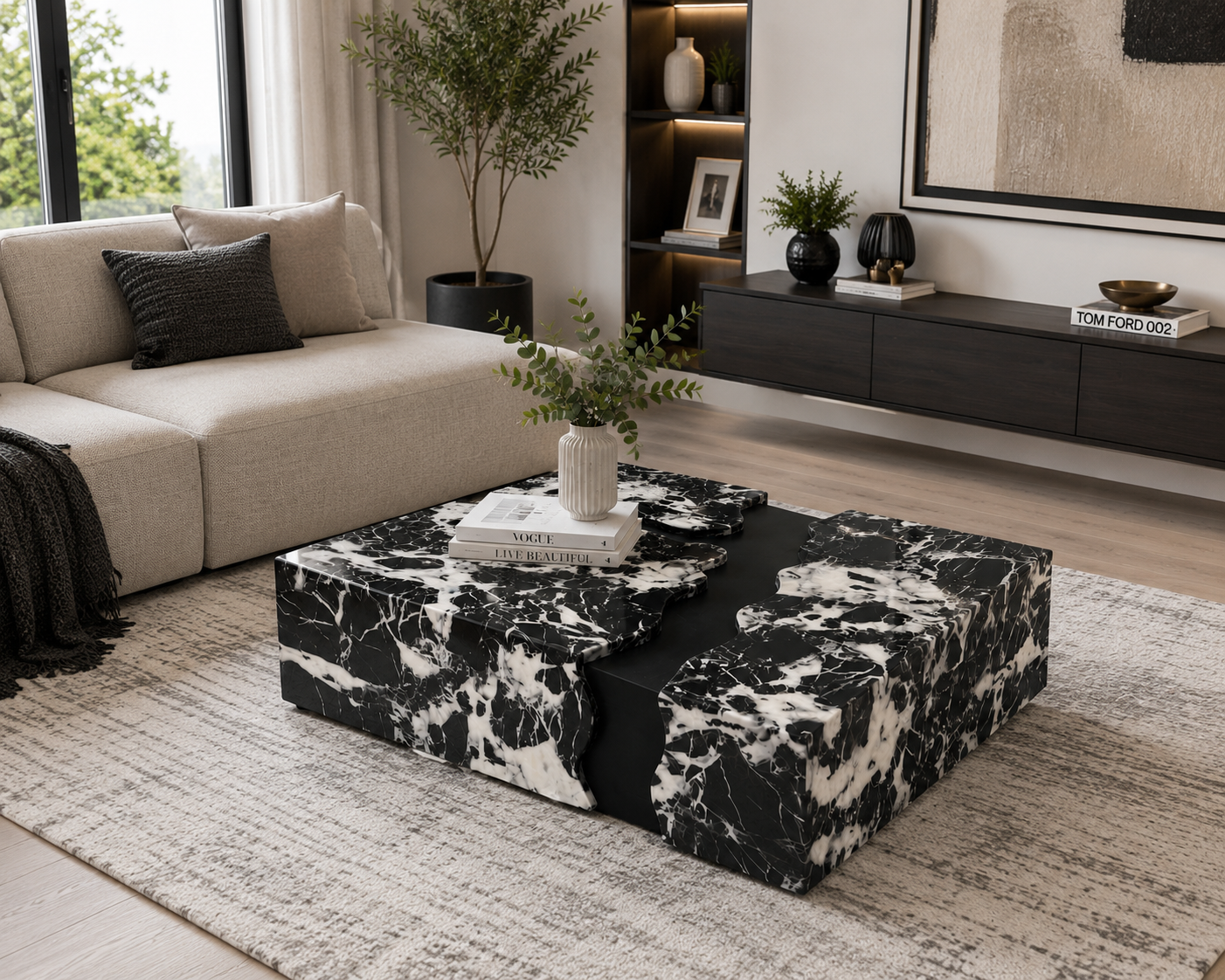 Sculpt Marble Coffee Table