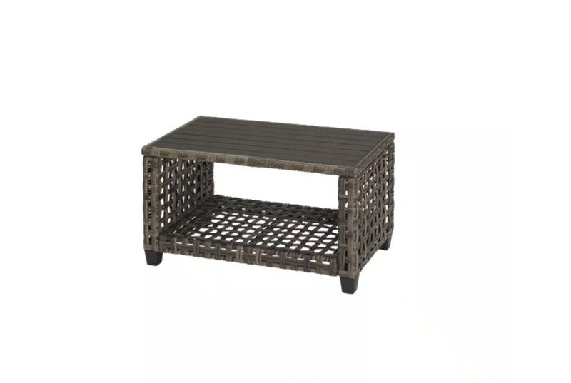 Briar Ridge Rectangular Wicker Outdoor Patio Coffee Table Hampton Bay