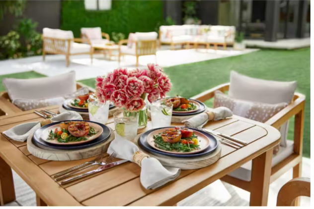 Orleans 5-Piece Eucalyptus Outdoor Dining Set