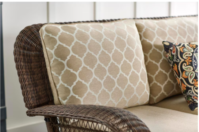 Hampton Bay Beacon Park 3-Piece Brown Wicker Outdoor Patio Sectional Sofa