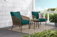 Coral Vista 3-Piece Brown Wicker Outdoor Patio Bistro Set Hampton Bay