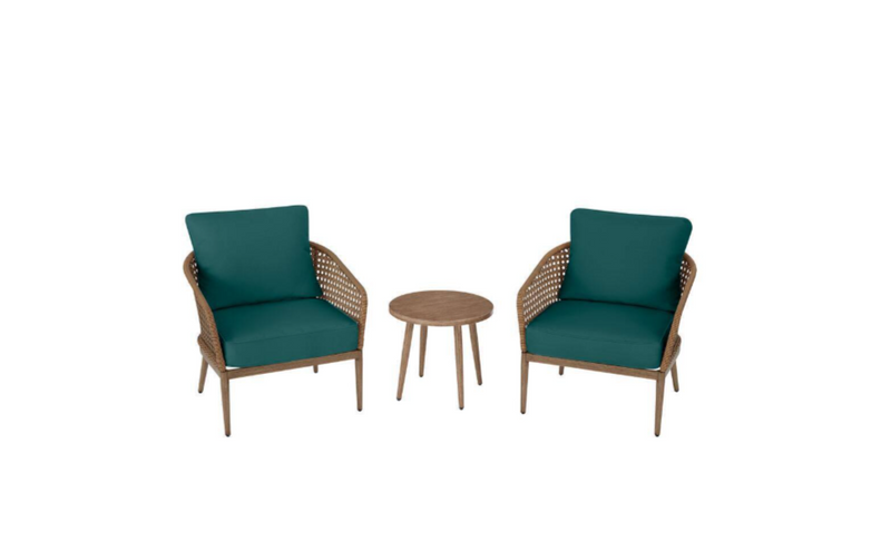 Coral Vista 3-Piece Brown Wicker Outdoor Patio Bistro Set Hampton Bay