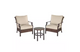 Harper Creek 3-Piece Brown Steel Outdoor Patio Chair Set Hampton Bay
