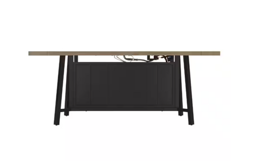 Wenmare 68 in. W 40000 Btu Brown Steel Propane Outdoor Fire Pit Table with Fire Glass