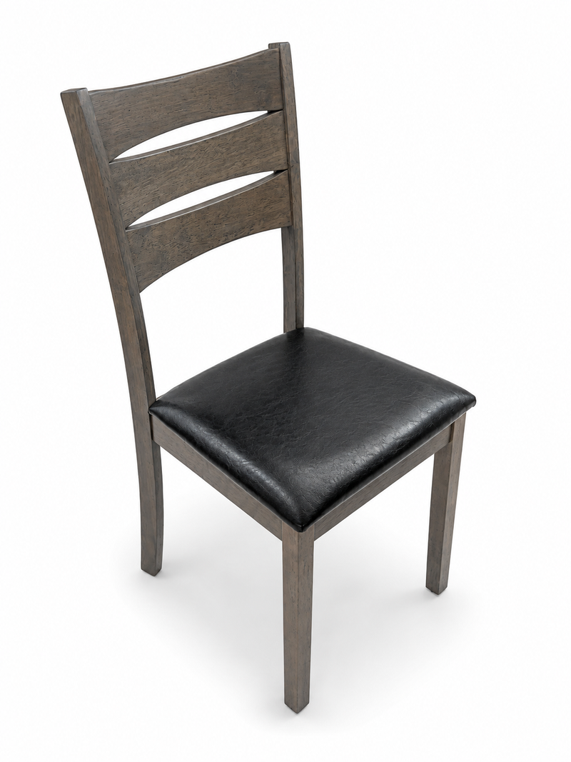 Grey Dining Table Set with 4 Upholstered Chairs 5-Piece