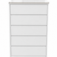 Modern White 5-Drawer Chest