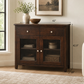 Dark Brown Glass Door Cabinet Canadel