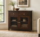 Dark Brown Glass Door Cabinet Canadel