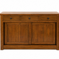 Solid Wood Sideboard with Sliding Doors