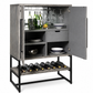 Weathered Grey Wine & Bar Cabinet Howard Miller