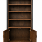 Solid Wood Bookcase with Storage Cabinet Handstone