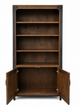 Solid Wood Bookcase with Storage Cabinet Handstone