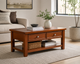 Solid Wood Coffee Table with Storage Drawers