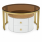 Modern 2-Piece Nesting Coffee Table Set with Storage