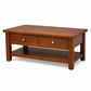 Solid Wood Coffee Table with Storage Drawers