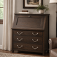Dark Wood Secretary Desk with Drawers