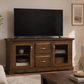 Solid Wood Sideboard with Glass Doors