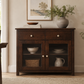 Dark Brown Glass Door Cabinet Canadel
