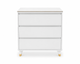 Modern 3-Drawer Nightstand with Marble Top