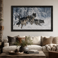 Winter Wolf Pack Framed Wall Art