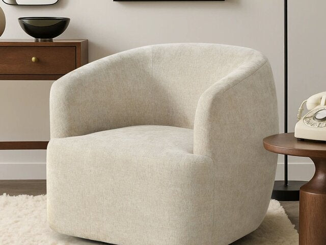 Sofia Swivel Chair Light Brown