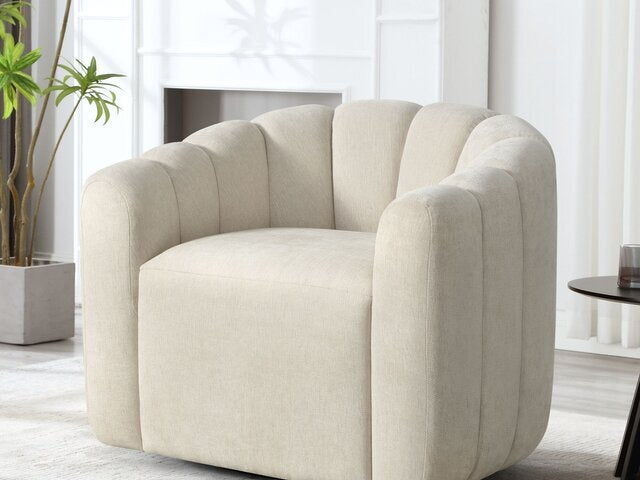 Sasha Swivel Chair Cream