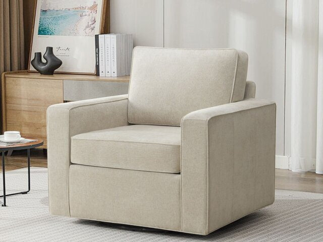 Skyler Swivel Chair Light Brown