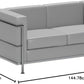 Flash Furniture Hercules Regal Series Contemporary White Leather Love Seat with Encasing Frame