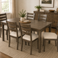Modern Dining Set with Upholstered Chairs
