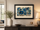 Blue Poppy Floral Framed Wall Art
