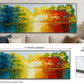 Vibrant Abstract Forest Reflection Framed Wall Art