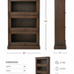 Glass Door Display Cabinet – Dark Wood Finish