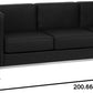 Flash Furniture Hercules Regal Series Contemporary Black Leather Sofa with Encasing Frame