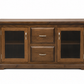 Solid Wood Sideboard with Glass Doors