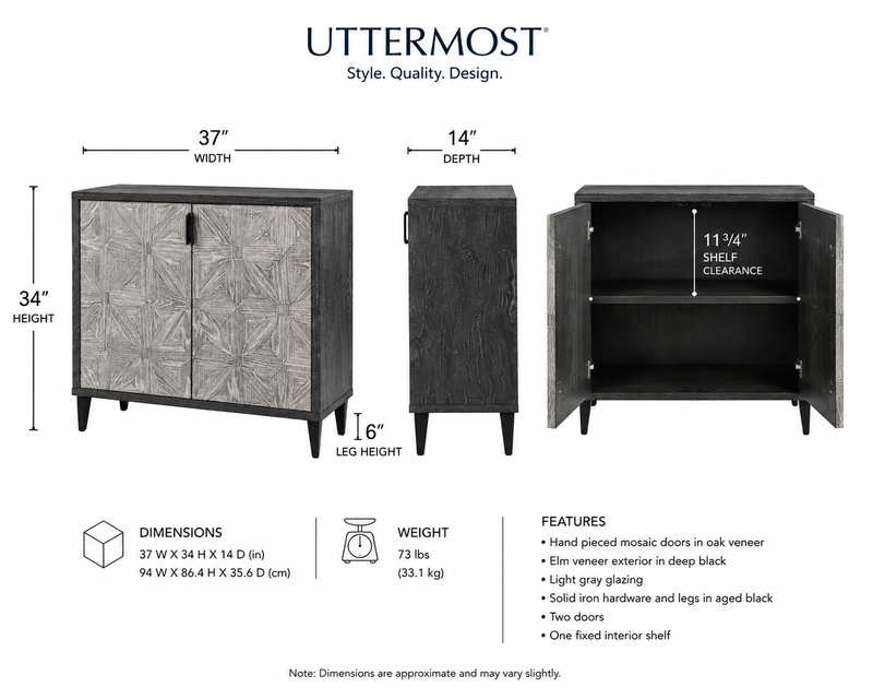 Geometric Pattern Accent Cabinet Uttermost