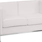 Flash Furniture Hercules Regal Series Contemporary White Leather Love Seat with Encasing Frame