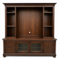 Heritage Dark Wood Entertainment Center with TV Hutch & Glass Storage