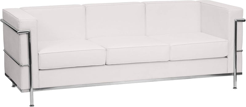 Flash Furniture White Leather Sofa