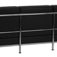 Flash Furniture Hercules Regal Series Contemporary Black Leather Sofa with Encasing Frame