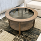 Aurora Round Glass Coffee Table Handstone