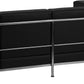 Flash Furniture Hercules Regal Series Contemporary Black Leather Love Seat with Encasing Frame