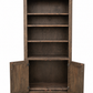 Solid Wood Bookcase with Storage Cabinet Handstone