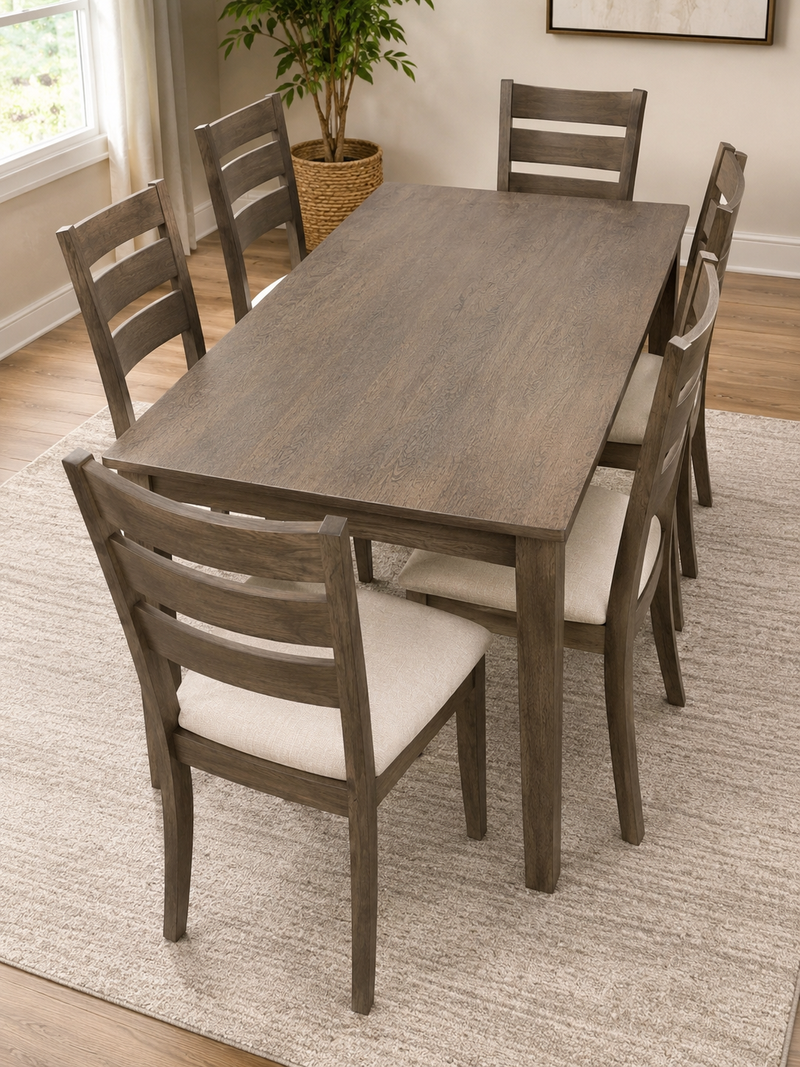 Modern Dining Set with Upholstered Chairs