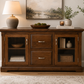 Solid Wood Sideboard with Glass Doors