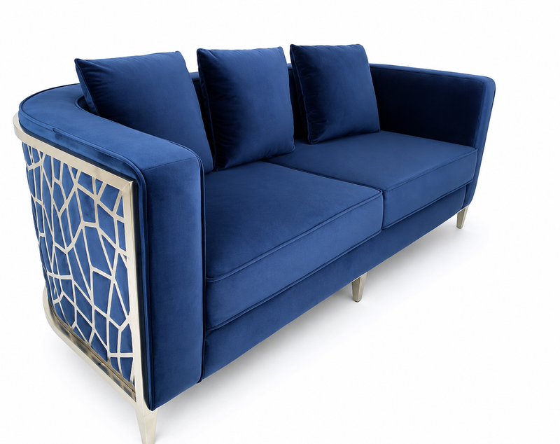 Elizabeth 3 Seat Sofa Blue