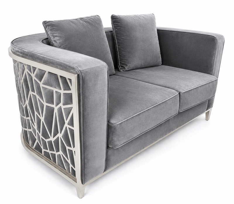 Elizabeth Love Seat Grey