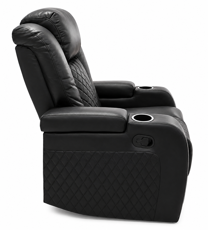 Luxora Diamond Elite Recliner with LED Lighting – Black