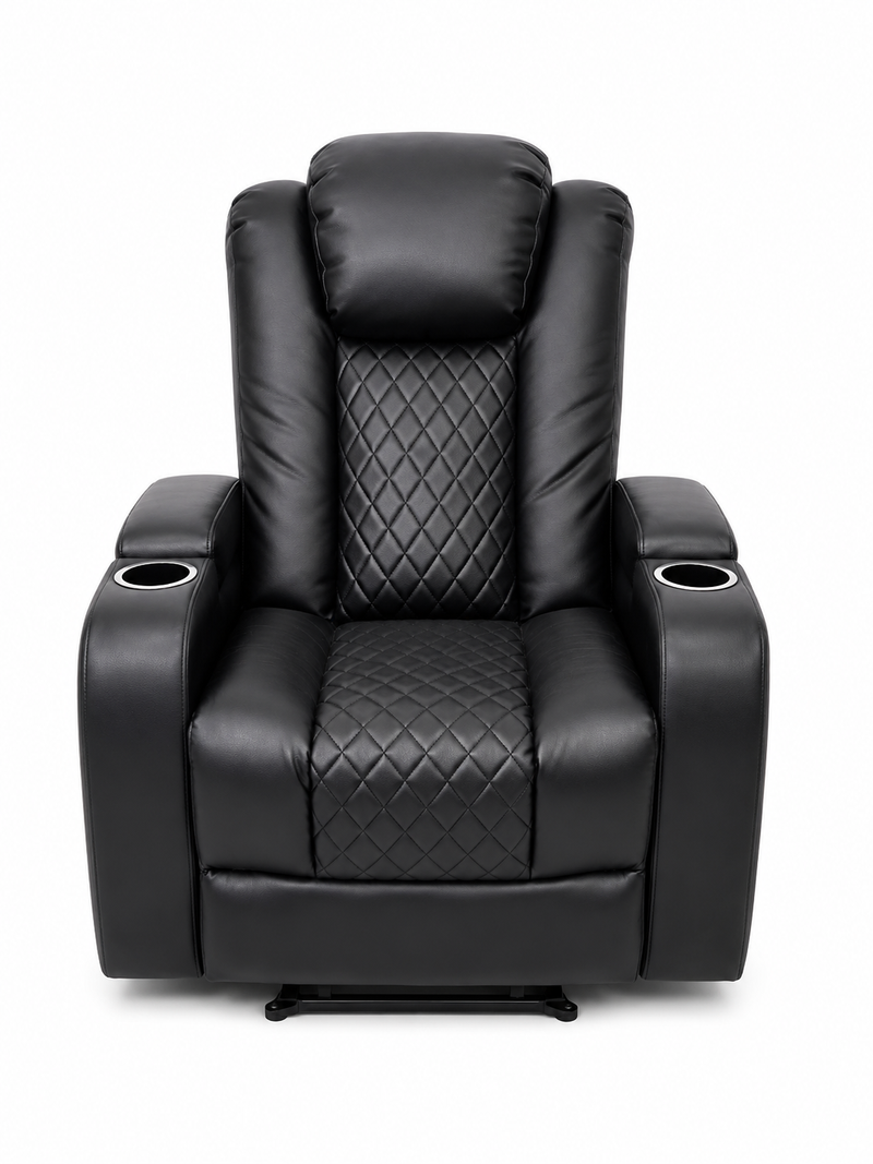 Luxora Diamond Elite Recliner with LED Lighting – Black