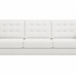 Flash Furniture Hercules Lacey Series Contemporary White Leather Sofa with Stainless Steel Frame