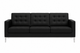 Flash Furniture Hercules Lacey Series Contemporary Black Leather Sofa with Stainless Steel Frame